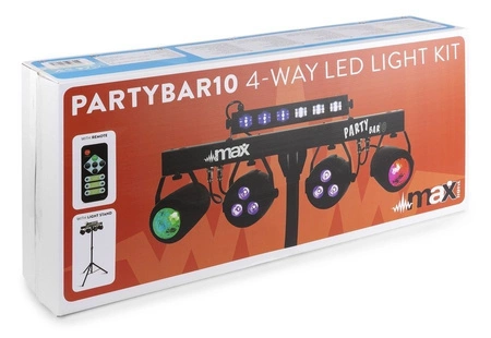 Zestaw oświetleniowy PAR UV STROBE JELLY MOON MAX PARTYBAR10