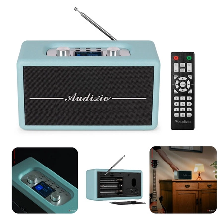 Radio retro DAB FM BT Tune60 Audizio niebieskie
