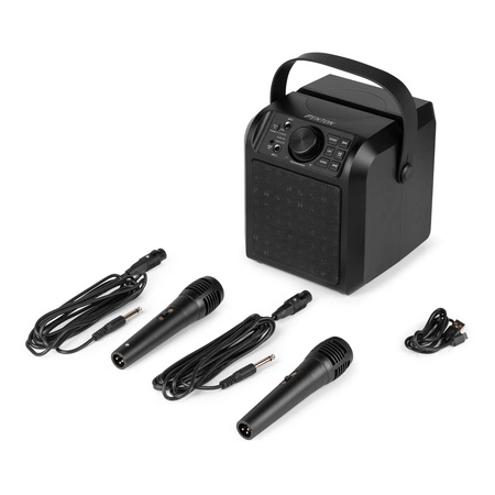 Głośnik Karaoke LED 2x mikrofon KAR50B Fenton Czarny