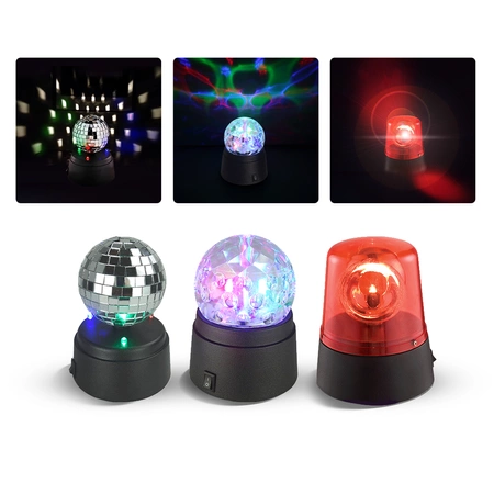 Zestaw 3x efekt świetlny zasilany bateryjnie