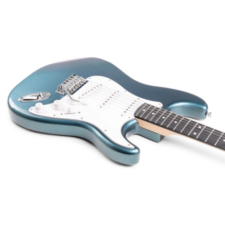 Zestaw: Gitara elektryczna GigKit Max niebieska + wzmacniacz akcesoria