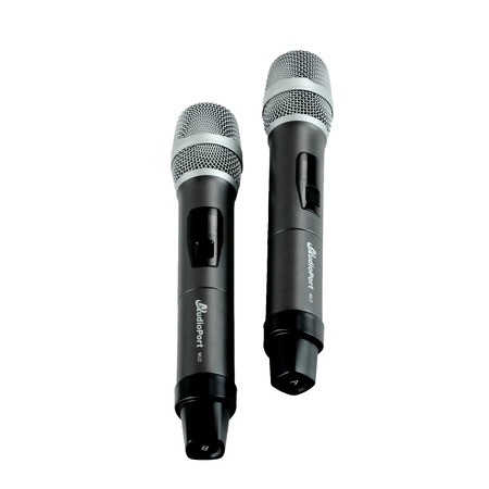 Zestaw 2 mikrofonów bezprzewodowych doręcznych UHF+ odbiornik Audioport MU2