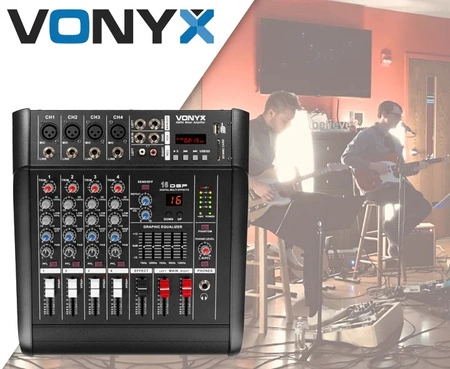 Powermikser 5-kanałowy DSP BT SD USB MP3 AM5A Vonyx