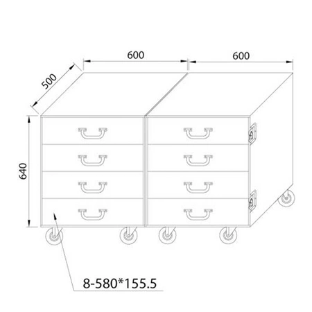 PD-FA4 8 Drawer Engineering Case