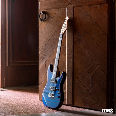 Zestaw: Gitara elektryczna GigKit niebieska+ wzmacniacz pokrowiec dodatki