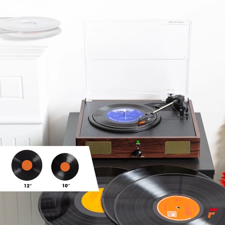 Gramofon RP106DW Fenton głośniki USB brązowy