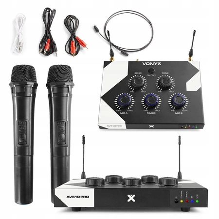 Profesjonalny zestaw do karaoke Bluetooth i 2 mikrofonami bezprzewodowymi