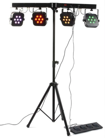 Zestaw oświetleniowy LED PARBAR 4Way Kit 7-10W Quad DMX