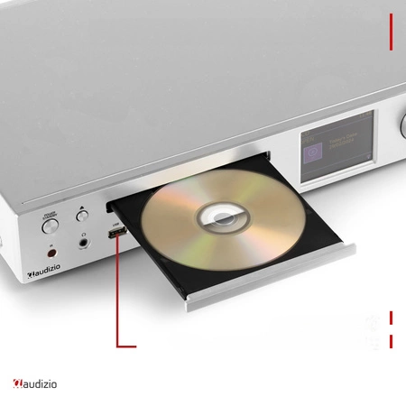 Radio internetowe DAB CD ze wzmacniaczem Bolzano Audizio srebrne