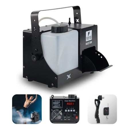Zestaw: Wytwornica dymu mgły HAZE 500 Firefog+ płyn do dymu hazer 5L
