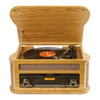 Gramofon Memphis Fenton BT CD kaseta DAB+ FM USB drewno