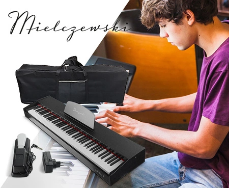 Zestaw: Pianino cyfrowe 88 klawiszy Aria I Mielczewski+ dedykowany pokrowiec