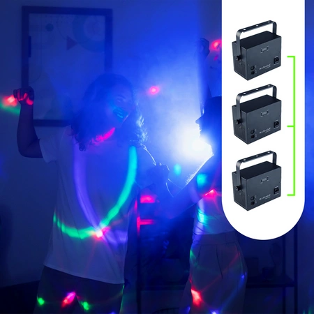 Efekt imprezowy multiefekt 4w 1 LED DMX pilot Firefog