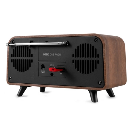 Radio DAB+ i FM w stylu retro Desio ciemne drewno Audizio