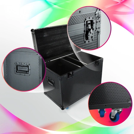 Case transportowy na dwie głowy ruchome i inny sprzęt oświetleniowy