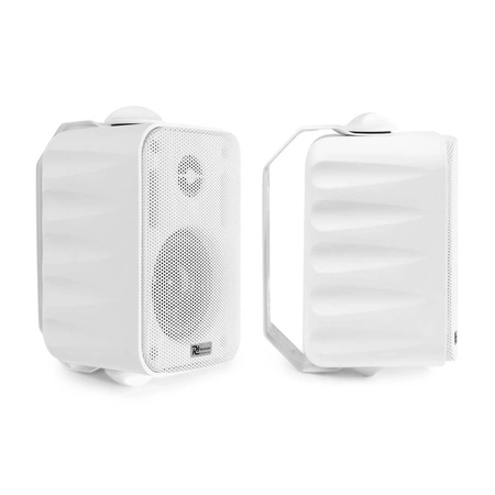 Zestaw białych głośników naściennych 12 x 3" BC30V z wzmacniaczem 4 strefowym