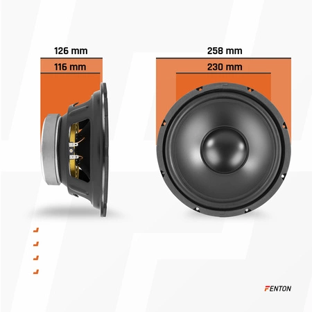 Głośnik niskotonowy Hi-Fi 10'' 250W 8 Ohm Fenton