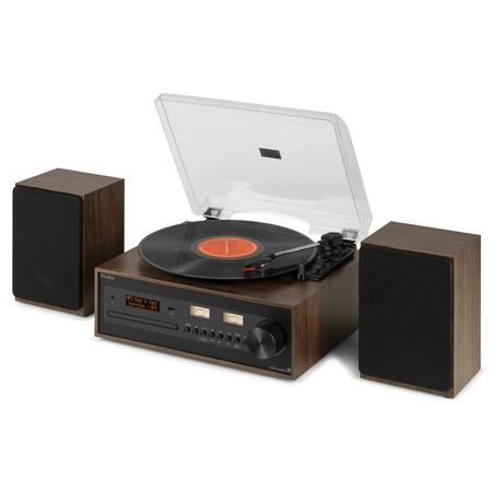 Gramofon retro Boston CD USB radio DAB głośniki Audizio