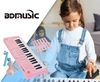 Keyboard 37 klawiszy edukacyjny dla dziecka z mikrofonem na statywie BD-375 BDMusic różowy