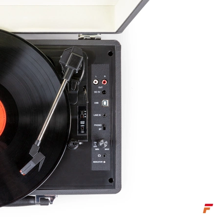 Gramofon w walizce RP115C Fenton grafitowy