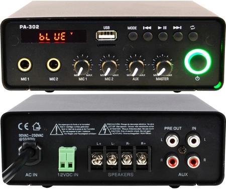 Wzmacniacz mobilny PDC30 30W 12V/220V Power Dynamics