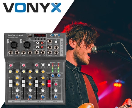 Mikser 4-kanałowy mikser VMM-F401 Vonyx