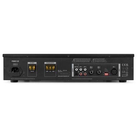 Wzmacniacz miksujący Power Dynamics PRC120 100V z CD 120W