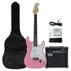Gitara elektryczna - kompletny zestaw -Golden Guitar STEG-20 Różowa Stratocaster