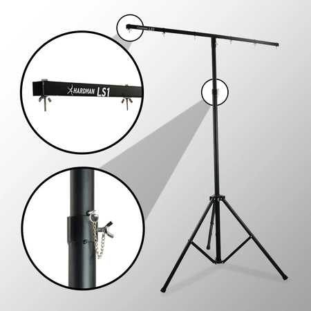 Statyw oświetleniowy z belką 1,6m-2,8m udźwig do 45kg LS1 HARDMAN