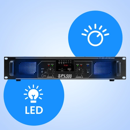 Wzmacniacz 2x 250W Skytec SPL500MP3