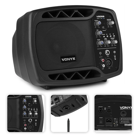 Aktywny głośnik monitorowy Vonyx V205B z Bluetooth i statywem