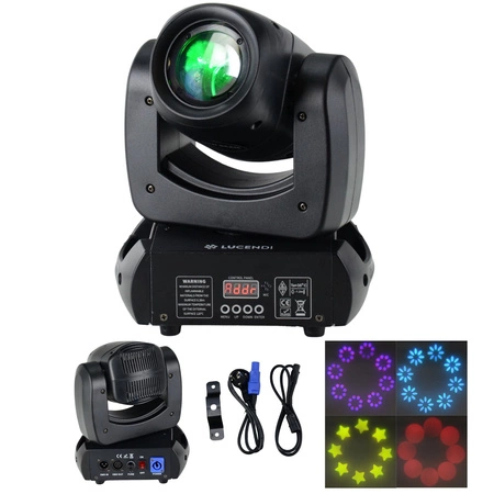 Zestaw: 4x Głowa ruchoma BEAM100 Lucendi + Case