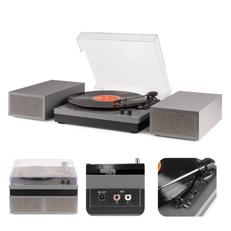 Gramofon RP165G Fenton głośniki BT srebrny