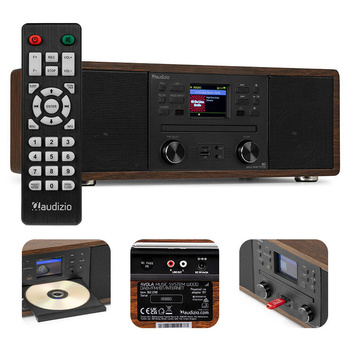 Radioodtwarzacz Avola CD/BT/DAB+/WIFI brązowy Audizio