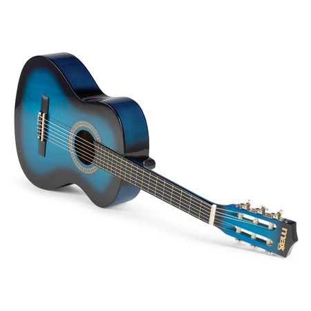 Gitara klasyczna 3/4 dla dziecka młodzieżowa SoloArt Max niebieska+ akcesoria
