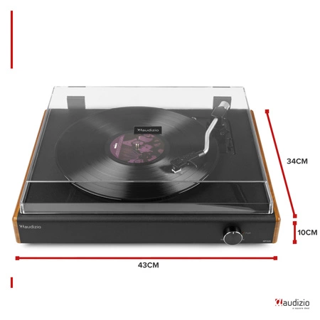 Gramofon z głośnikami RP335 Vintage brązowy Audizio