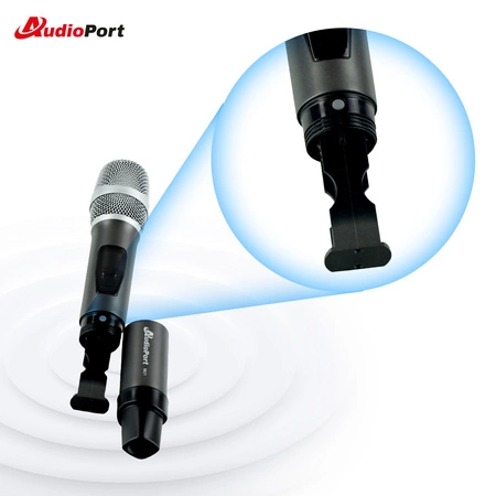 Mikrofon bezprzewodowy doręczny UHF+ odbiornik MU1 Audioport