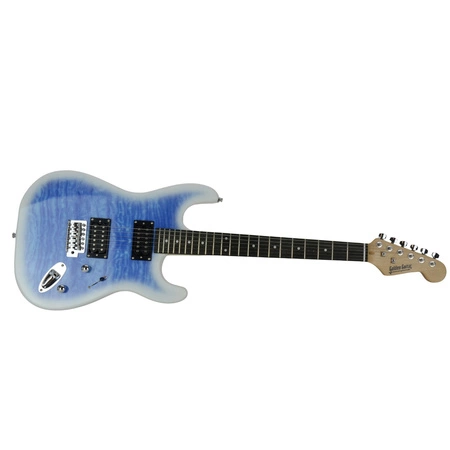 Gitara elektryczna - kompletny zestaw -Golden Guitar STEG-35 Niebiesko-biały