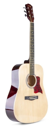 Zestaw: Gitara akustyczna Solojam Western naturalna Max + akcesoria, statyw i pulpit na nuty