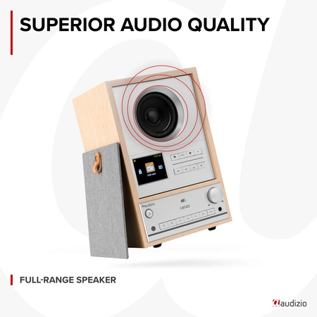 Radio internetowe DAB+/FM BT WIFI Canzo Audizio jasne drewno