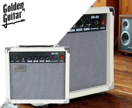 Wzmacniacz gitarowy GA-20 - biały Golden Guitar