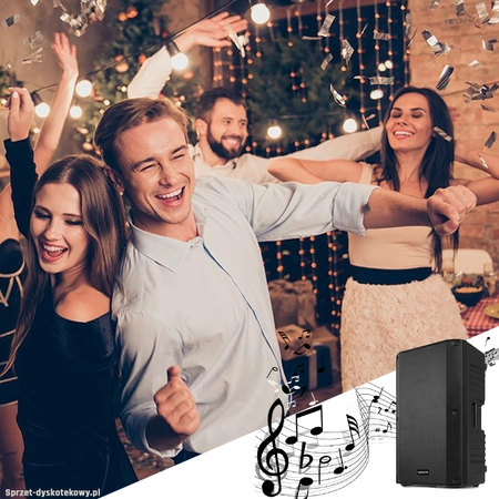 Zestaw nagłośnieniowy 2x kolumna pasywna 800W- 12'' wzmacniacz Bluetooth