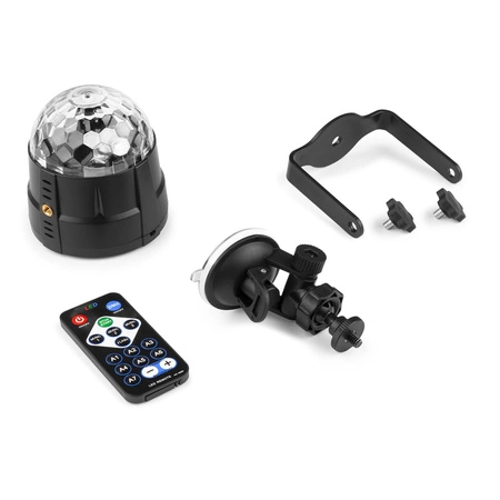 Zestaw: Wytwornica dymu 500W Fuzzix+ płyn 250ml gratis+ płyn 1L + półkula LED