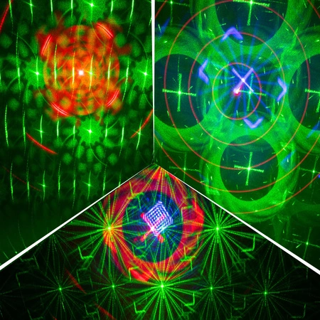 Bateryjny efekt świetlny LED z laserem RGB TINYLED-LASRGB