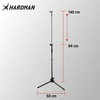Statyw mikrofonowy podłogowy prosty z uchwytem 84-140 cm HSMB1 Hardman