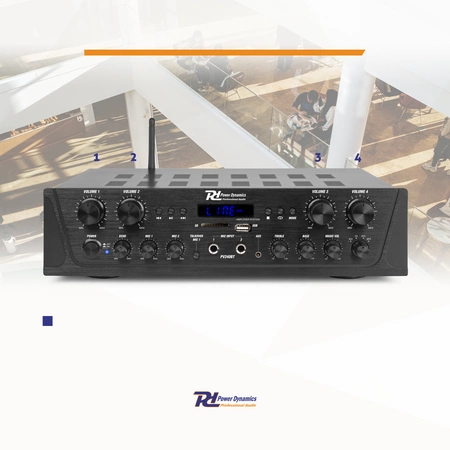 Zestaw głośników naściennych 8 x BHW60WH 6" 120W z wzmacniaczem 4 strefowym