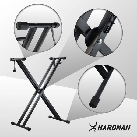 Podwójny statyw pod keyboard 52-98cm HR-DBKS1 Hardman