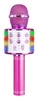 Mikrofon karaoke z głośnikami BT MP3 efekt LED różowy