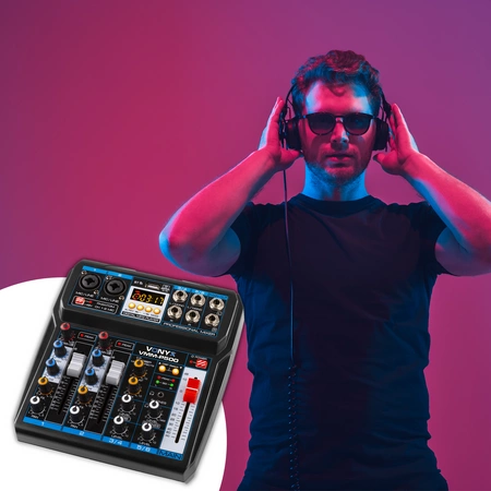 Mikser 4-kanałowy DSP USB MP3 BT VMM-P500 Vonyx+ mikrofon studyjny