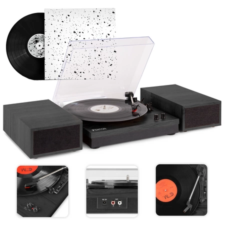 Gramofon RP165B Fenton głośniki BT czarny